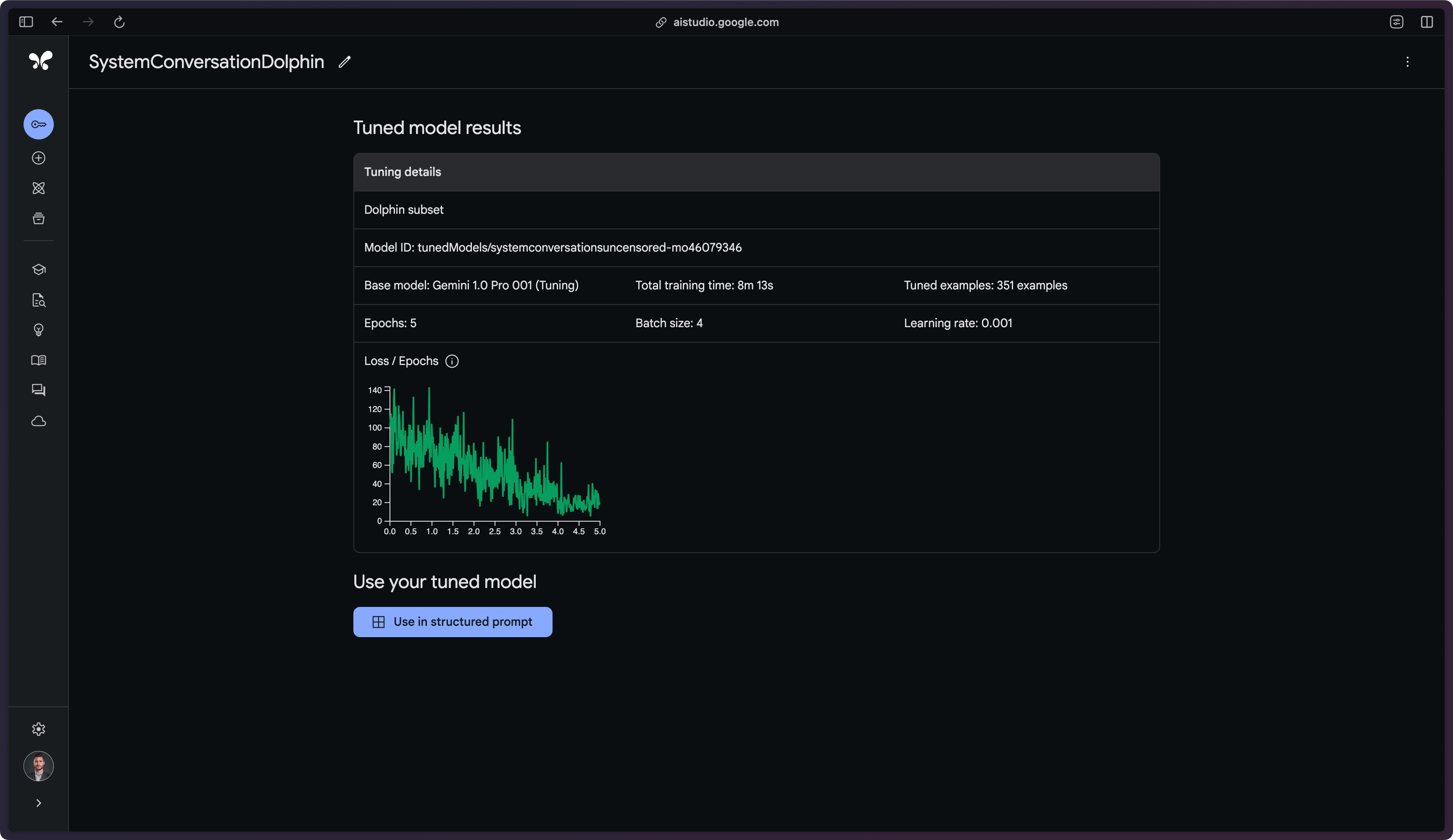 Google AI Studio Finetune