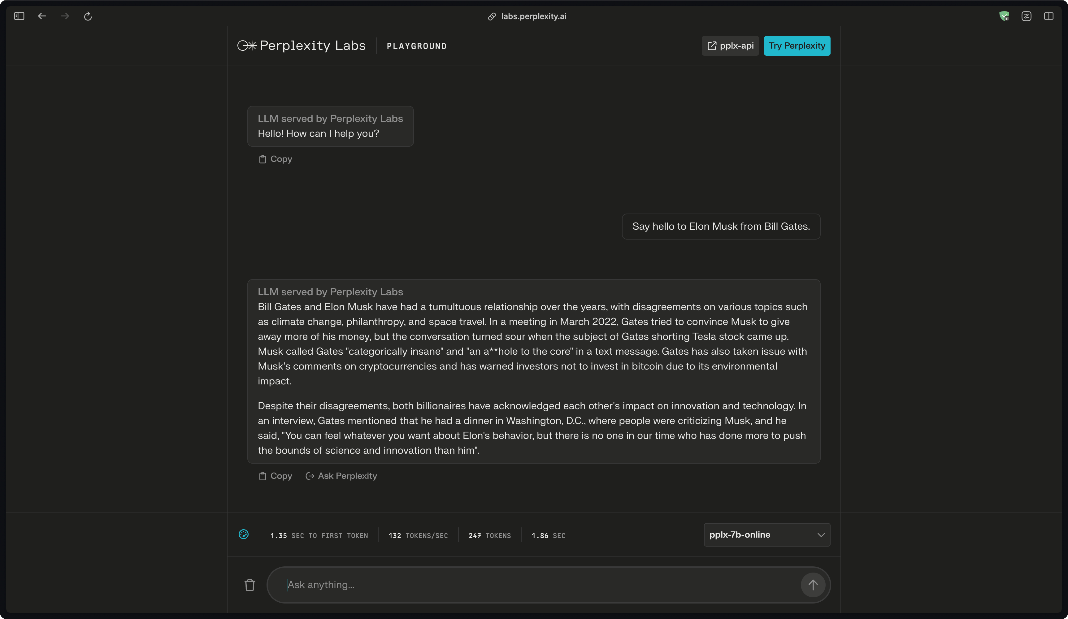 Klu Perplexity Labs LLM Playground