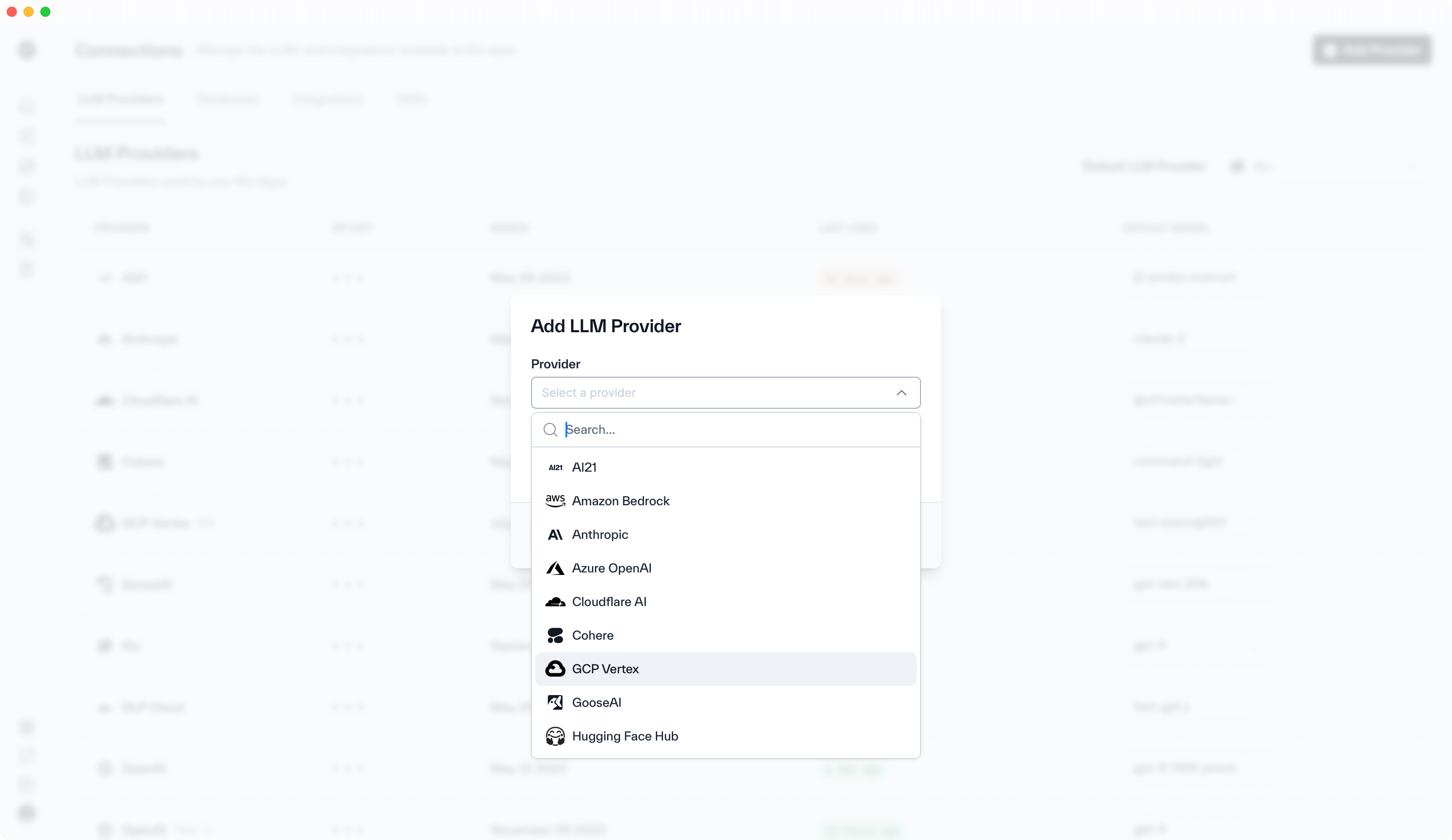 Klu Studio LLM Provider Vertex AI